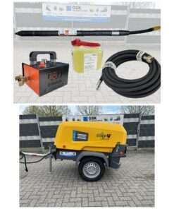 Machinery Market Ø 48-L Cabezal móvil versión larga-GEO ERDRAKETE con cabezal móvil y manguera de aire comprimido Compresores para obras Atlas Copco Xas 38-7 - Compresor móvil para obras - Nuevo o de segunda mano en Machinery-Market.es